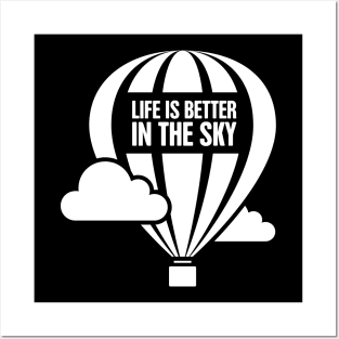 In The Sky | Hot Air Balloon Graphic Posters and Art